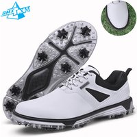 LiXingMing Golf Shoes Men X6 White Light Water proof Anti-slip studs Golf Sport Shoes Outdoor Training Golf Coach Sneakers40-47#