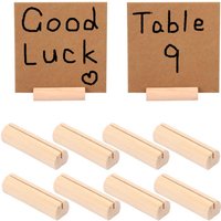 5/10pcs Natural Wooden Card Holders Table Number Clip Photo Display Wedding Birthday Party Table Decoration Mini Name Sign Stand