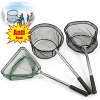 Fishing Net with Handle 43-155CM Extension Rod Adjustable Stainless Steel Handle Foldable Landing Net for Steelhead Salmon Bass