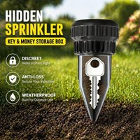 Outdoor Hide A Key Fake Sprinkler Head Geocaching Container Hidden Spare Key Storage Box Waterproof Diversion Safe for Garden