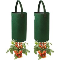 Garden Vegetable Felt Hanging Tomato Grow Bag Upside Down Planter Multi-Function Plant Pot