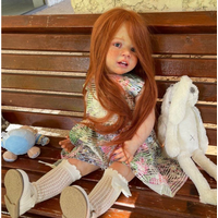 DLS 30inches Reborn Doll Big Girl Wini Orange Hair Hand Painted Finished with Visible Veins