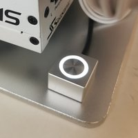 2.0m Desktop power Switch external power switch aluminum alloy magnetic self-reset small and delicate button metal shell