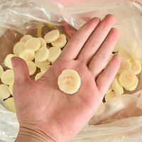 Fake banana slice, artificial fruit, lifelike, decorative, DIY, dessert model, accessories for kitchen and home decoration, 5pcs
