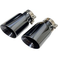 1pcs automobile parts Exhaust pipe Silencer Tail throat Stainless steel Too black suitable for BMW f20 f10 e38 e46