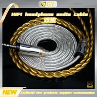 GYHIFI-367 7NOCC+OCC Gold Plating+OCC Silver Plating Palladium Cable 2.5/3.5/4.4mm Balanced MMCX/0.78mm 2pin QDC for IE900/N5005