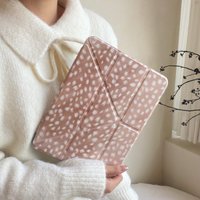 Snap-on Spotted Deer Rotating Stand Protective Case For iPad Air13 inch Pro 11 13 12.9 M4 M3 2025 Mini 6 7 360-degree rotation