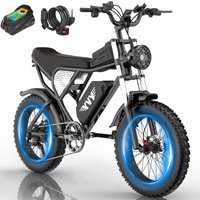 AliExpress YVY Q20 E-bike 1500W 48V 20AH 20*4.0 Inch Fat Tire Electric Motorcycle Mountain Snow Bike Off-road Adult Retro Electric Bicycle