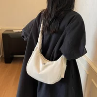 Solid Personality Portable Solid Color Shoulder Bags for Women 2026 Casual Fashion New Large Capacity Crossbody Bags