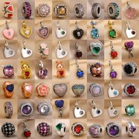 2026 925 Silver Ladybird Pendant Charm Heart Clip Bead Fit Decoration Original Bracelet Women DIY Fashion Jewelry Gift