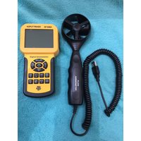 Air Velocity Measurement Instrument Set Tool, With Backlight & Data Hold For HVAC, Wind Surfing, Drones, And Weather Monitoring