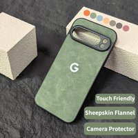 Business G Anti Slip Sheepskin Flannel Leather Case for Google Pixel 10 9 8 7 6 A Pro XL Soft PU Shockproof Phone Protect Funda