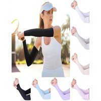 AliExpress NONE 1-4Pairs Arm Sleeves Warmers Outdoor Sports Sleeve Sun UV Protection Hand Cover Cooling Warmer Running Fishing Cycling Arm Cover