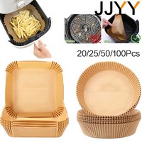 JJYY Air Fryer Einwegpapier Antihaft-Airfryer-Backpapiere Runde Air-Fryer-Papiereinlagen Papier Küchenzubehör