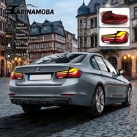 CARINAMOBA GTS OLED-Style Voll-LED-Rückleuchten für BMW 3er F30 F80 M3 Limousine 2013-2018 | Dynamisches Sequenzielles Bernsteinfarbenes Blinklicht DRL Rücklicht-Set | E-Mark ECE-geprüft |