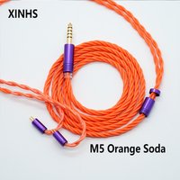 XINHS M05 Orange Soda 4-core Silver-plated Copper Dual-shielded HiFi Headphone Upgrade Cable 0.78mm 2PIN/MMCX