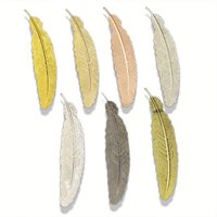 3-Pack Metal Feather Bookmarks - Unique Vintage Style, Perfect Gift for Readers, Teachers, and Enthusiasts