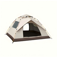 Lightweight Pop-up Camping Tent for 2–4 People Self-Setting with 2 Doors 2 Windows Integrated Mosquito Net for Outdoors Hiking