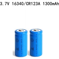 3.7V 16340 1300mAh Li-ion Rechargeable Battery CR123A Batteries for Flashlight, Surveillance Camera, Laser Pointer CR17345
