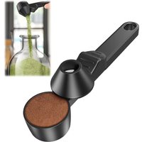 New No Spill Coffee Scoop Reusable Protein Powder Spoon Sliding Spoon Funnel for Milk&Supplements Kitchen Gadgets