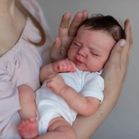 BZDOLL 19 Inch 3D Skin With Visible Veins 48 CM Soft Touch Vinyl Asleep Art Reborn Baby Doll Toy Lifelike Kid Birthday Gift