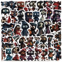 50Pcs Horror style Abstract Art Stickers Decals For Phone Laptop Suitcase Notebook Skateboard Waterproof Sticker