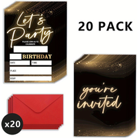 20pcs, Birthday invitation cards, 20 birthday invitation cards with envelopes, bluey birthday party invitations