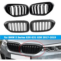 Gloss Black Car Front Kidney Grille Dual Slat Grille For BMW 5 Series G30 G31 530i 540i 550i G38 2017 2018 2019 51137390863