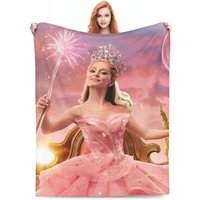 Wicked Elphaba & Glinda Tonal Warm Soft Blankets Musical Movie 2024 Travel Plush Bedding Throws Funny Bedroom Flannel Bedspread