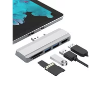 4 Dock Hub 5 in 1 USB Docking Station with 4K HDMI-Compatible 2 Ports USB 3.0 Memory Card For Microsoft Surface Pro 6 Pro 5 Pro