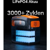 Necespow N1200 Tragbare Powerstation 1800W Solargenerator 1024Wh LiFePO4-Batterie, Heim-Backup Outdoor-Camping Mobile Stromversorgung