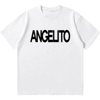 Harajuku Y2k Fashion Short Sleeves Rapper Bad Gyal Hip Hop T Shrit Bad Gyal Angelito Tee Cotton Print Casual Loose Tops Unisex