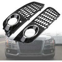 Paar Wabenmuster-Nebelscheinwerfer-Entlüftungsgrill passend für Audi A4 B8 2009 2010 2011 2012