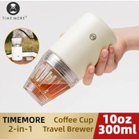 TIMEMORE Crystal Eye Travel Brewer 300ml Portable Coffee Brewer Coffee Cup 2-in-1 Compatible With 155 # Paper Filter