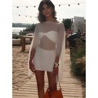 Woman Clothes See-through Chiffon Blouses Sexy Fashion Solid Cover-ups Ladies Elegant Night Club Tops White Black Streetwear