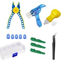 13PCS Remover Building Blocks Tool Kit:Brick Separator,Blocks Tool Suit,Multi-Functional Hammer,Pliers,Tweezers,Finger Protector