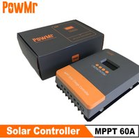 PowMr MPPT 60A Solar Charger Controller 12V 24V 36V 48V Blacklight Regulator Max PV Input 160VDC Support 0 Layer Screen M60-PRO