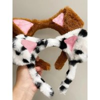 New Spotted Dogs Women Hairband Folded Ear Puppy Dog Cosplay Headwear Cute Cartoon Hair Accessories Headbands Festival Gifts