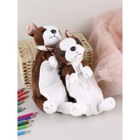 1pc Bulldog Dog Pencil Case Soft Pencil Bag Large Capacity Stationery Organizer Back To School Gift Creative Pen Case