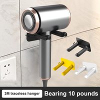 Space Aluminum Wall Mounted Hair Dryer Holder Rack Hanger Home Bathroom Hairdryer Storage Shelf Organizer Hanging Rack