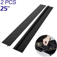 Couvercle d'espacement de comptoir de cuisinière en Silicone, 2 pièces, déversements en forme de T entre le comptoir, joint anti-poussière d'huile, bande de caoutchouc pour protection de cuisinière à