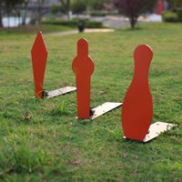 Heavy-Duty AR500 Steel Target 9.5x9.9 Inch Orange Bullseye Auto Reset Portable for Rifle Pistol Shooting Training