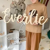 1pc Personalized Wooden Name Sign - Customizable Last Name Room Home Decor Unique Custom Gift
