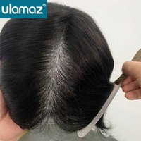 Realistic Male Hair Prosthesis 0.02-0.03mm Ultra Thin Skin Capillary Prosthesis 80% Toupee Wig Men Undetectable Man Hair System