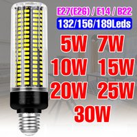 30W LED E27/E26 Corn Light Bulb E14 Ceiling Lamp B22 Chandelier AC 85-265V No Flicker Home Balcony Storage Room Cold/Warm White
