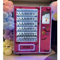 Customized Lashes Hair Beauty Cosmetics Pink Vending Machine for Press on Nail Art Items Vending Machine for Business