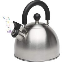 LMETJMA 2.5L Stainless Steel Whistling Tea Kettle Stove Top Tea Kettle Teapot Kitchen Induction Teakettle with Anti-Heat Handle