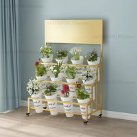 Florist flower stand flower bucket rack removable ladder shelf multi-layer living room display rack plastic bucket flower stand