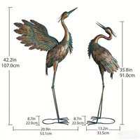 Villa courtyard animal ornaments B&B landscape decoration landing crane ornaments wedding shooting props