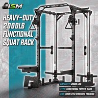 Heavy Duty Power Cage 2000LB Multi-Function Squat Rack Cable Crossover 20+ Attachments Home Gym Strength Fitness Equipment